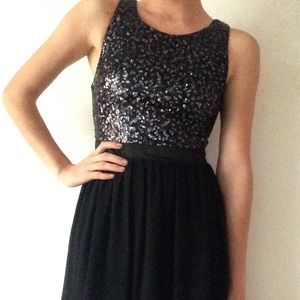 Black Sequin & Tulle Dress.